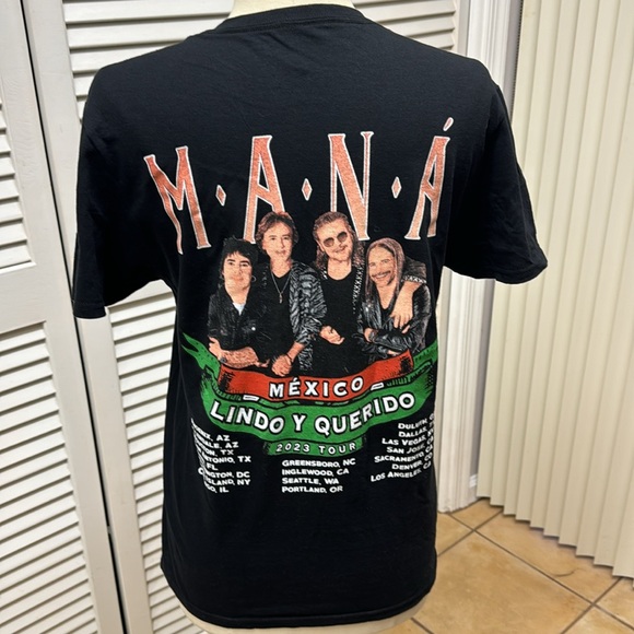 MANA Mexico Lindo Y Querido 2023 Tour Band Shirt Size Small - Picture 2 of 2